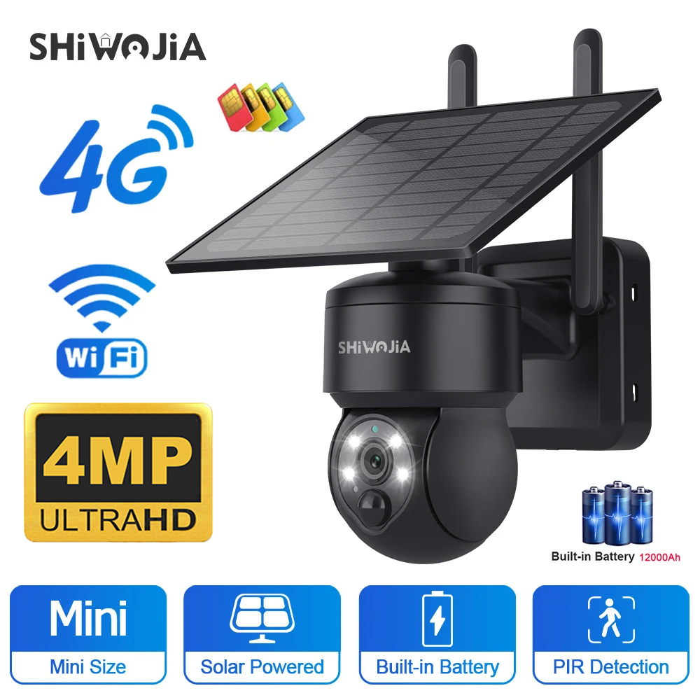 Photography Zooming - SHIWOJIA WIFI Беспроводная PTZ-солнечная камера 4G