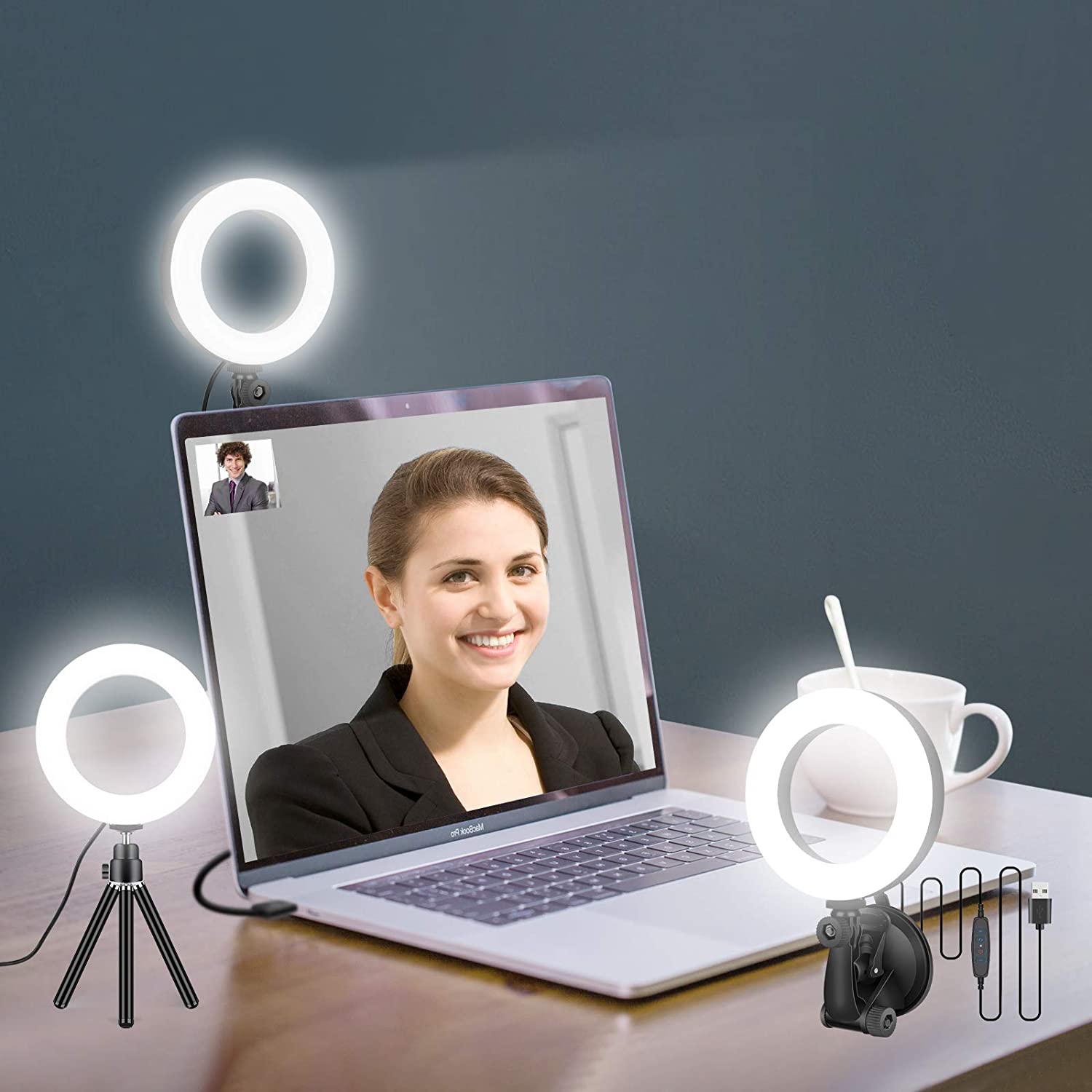 Photography Zooming - Кольцевой светильник 16 см для встреч,
