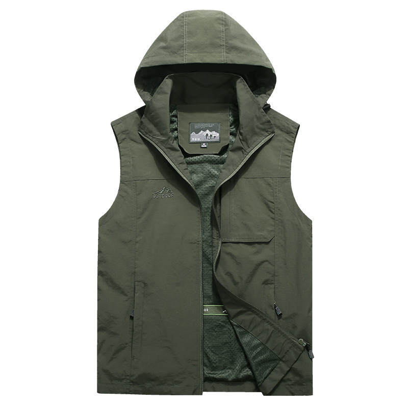 Photography Vest - Мужские уличные съемные жилеты-карго с капюшоном,